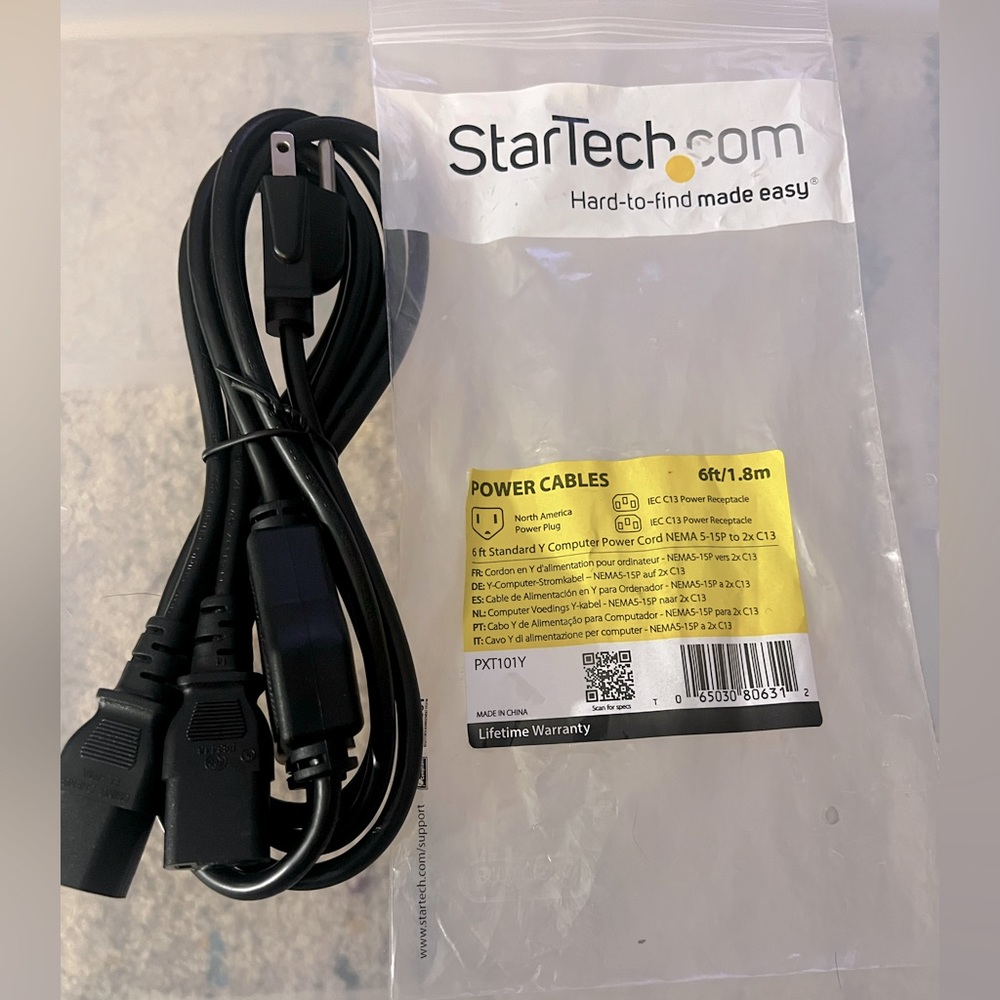 6 ft Y Computer Cables StarTech.com